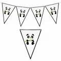 Panda Flama Bayrak (2 Metre)