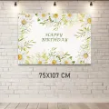 Papatya Temalı Happy Birthday Poster (75x107 cm)