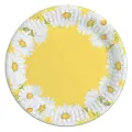 Papatya Temalı Tabak Beyaz (8 Adet)