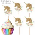 Parıltılı Unicorn Şekilli Kürdan 10 Adet