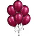 Pastel Kristal Bordo Balon (15 Adet)