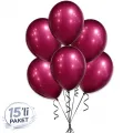 Pastel Kristal Bordo Balon (15 Adet)