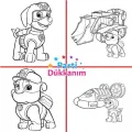 16 Sayfa Paw Patrol Boyama Kitabı Stickerlı 1 Adet