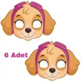 Paw Patrol Skye Kağıt Maske 6 Adet