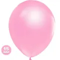 Pembe Balon Metalik 15 Adet