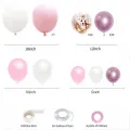 Pembe - Beyaz Doğum Günü Balon Dekorasyon Seti