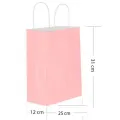 Pembe Kağıt Çanta Büyük Boy (31x25 cm)