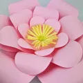 Pembe Kağıt Çiçek 1 Adet (30 cm)