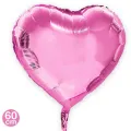 Pembe Kalp Folyo Balon (60 cm)