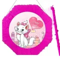 Pembe Kedi Pinyata 42 cm + Sopası