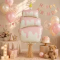 Pembe Pasta Folyo Balon (90x55 cm)