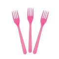 Pembe Plastik Çatal Lüks (25 adet)