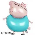 Peppa Pig Ailesi Folyo Folyo Balon Seti 4lü