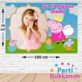 Peppa Pig Doğum Günü Parti Afişi 70*100 cm