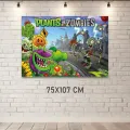 Plants vs Zombies Doğum Günü Parti Afişi (75x107 cm)