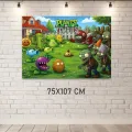 Plants vs Zombies Temalı Doğum Günü Afişi (75x107 cm)