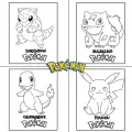 16 Sayfa Pokemon Boyama Kitabı Stickerlı 1 Adet