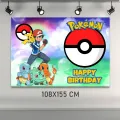 Pokemon Doğum Günü Parti Afişi (108x155 cm)
