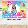 Pony Kişiye Özel Doğum Günü Parti Afişi 70*100 cm