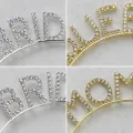 Queen Taşlı Lüks Taç Gold