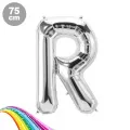 R - Harfi Folyo Balon Gümüş (75 cm)