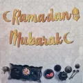 Ramadan Mubarak Kaligrafi Banner 200 cm