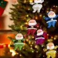 Renkli Çam Ağacı Süsleri Noel Baba 6 Adet 4 cm