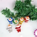 Renkli Çam Ağacı Süsleri Noel Baba 6 Adet 4 cm