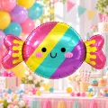 Renkli Şeker Folyo Balon (45 cm)
