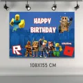 Roblox Doğum Günü Parti Afişi (108x155 cm)