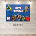 Roblox Doğum Günü Parti Afişi (75x107 cm)