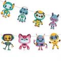 Robot Temalı Dekoratif Banner V2 - 140x18 cm