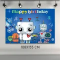 Robot Temalı Doğum Günü Afişi (108x155 cm)