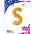 S Harf Folyo Balon – Gold – 100 cm (40 inch)