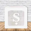 Ş - Harfi Şeffaf Kutu Beyaz 25 cm
