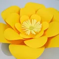 Sarı Kağıt Çiçek 1 Adet (30 cm)