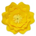 Sarı Kağıt Çiçek (Gül Kalıp) 1 Adet 30 cm