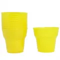 Sarı Plastik Meşrubat Lüks Bardak (10 Adet)