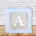 Şeffaf Kutu Harf Mavi 25 cm Adan Zye