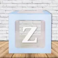 Şeffaf Kutu Harf Mavi 25 cm Adan Zye