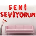 Seni Seviyorum Folyo Balon Kırmızı (35 cm)