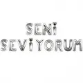 Seni Seviyorum Folyo Balon Set Gümüş (35 cm)