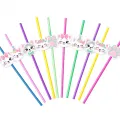 Sevimli Kedi Temalı Pipet (10 Adet)