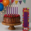 Simli Mor Pasta Mumu (6 Adet)