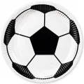 Siyah Beyaz Futbol Topu Taraftar Tabak 8 (Adet)