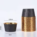 Siyah İçi Gold Varaklı Muffin Kek Kapsülü 25 Adet
