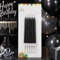 Siyah Metalik Pasta Mumu (11 cm - 6 Adet)