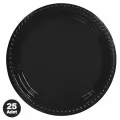 Siyah Plastik Tabak (25 adet)