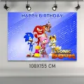 Sonic Boom Doğum Günü Parti Afişi Erkek (108x155 cm)