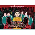 Squid Game Doğum Günü Afişi Fotosuz 70*100 cm
